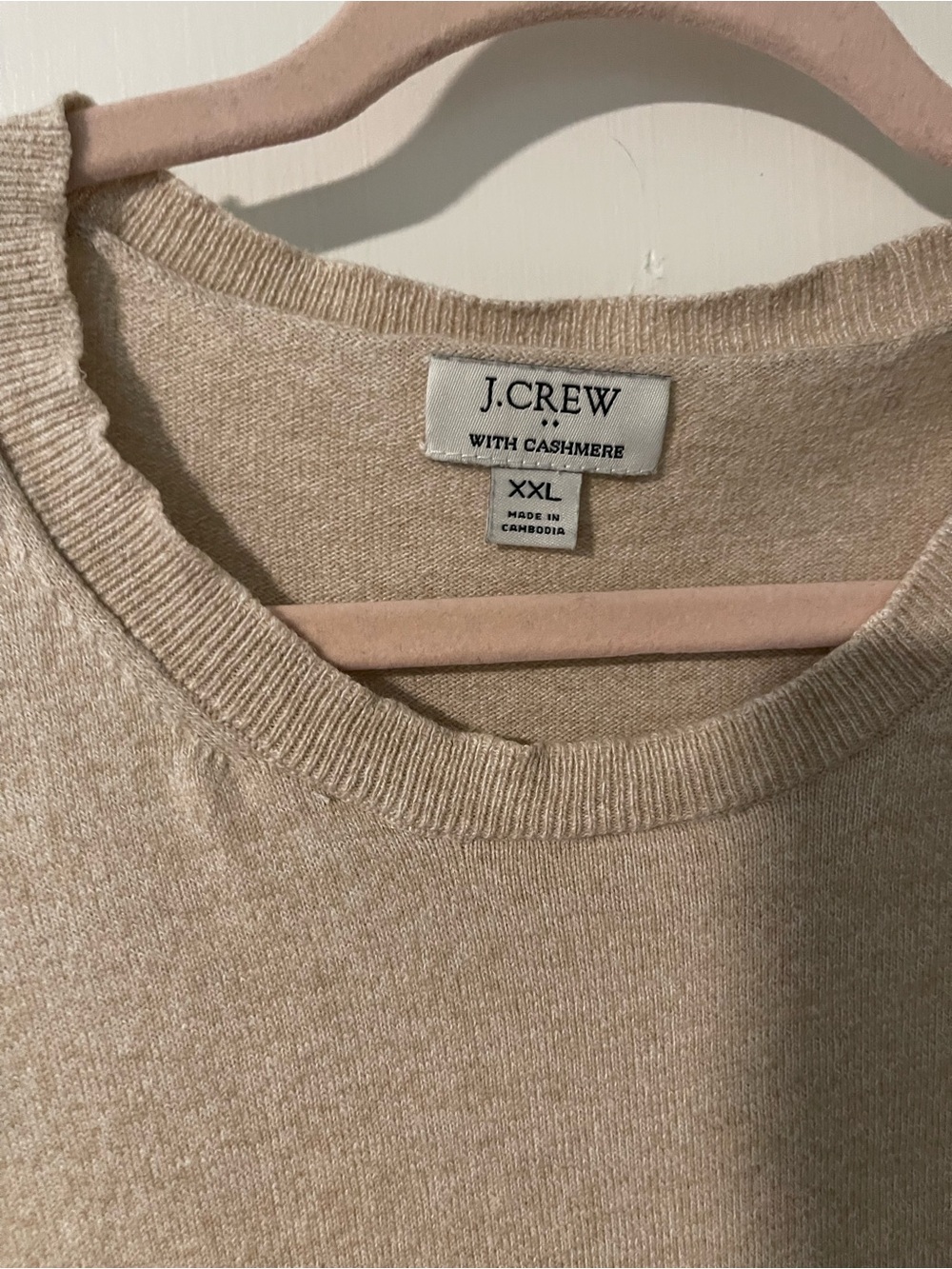 J. Crew Men’s Crewneck Sweater in Light Beige